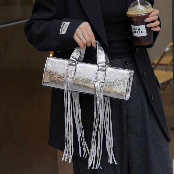 Fringe Muse — Genuine Leather Statement Bag. Women’s crossbody bag - Picture 3 of 9